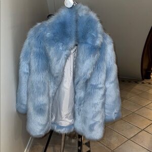 H&M SOLD OUT BLUE FUR COAT